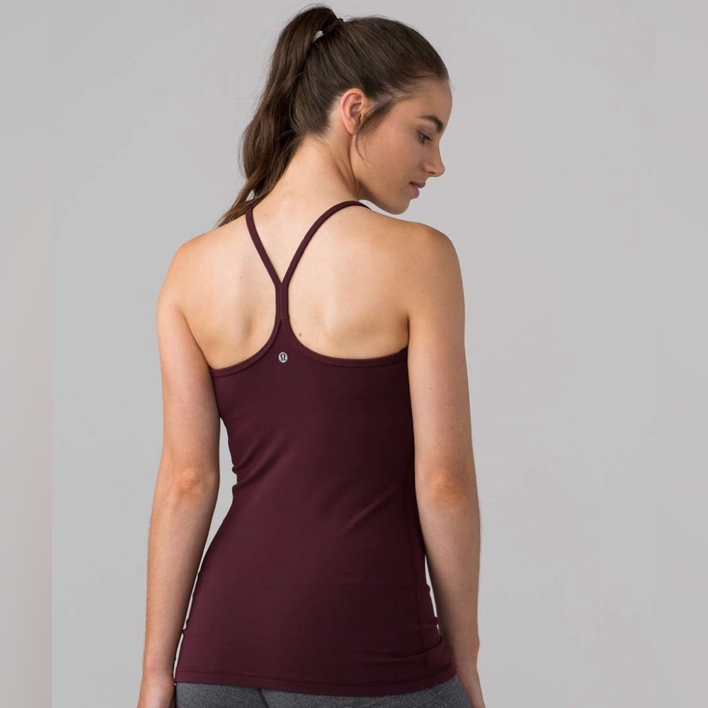 Lululemon flow y tank maroon